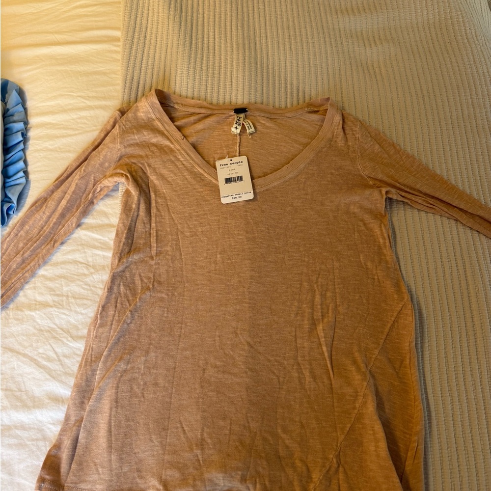 **NWT** Cozy Scoop Neck Women’s Top in Pink - Free People